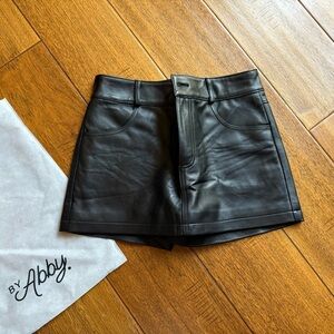 Black Leather Mini Skirt